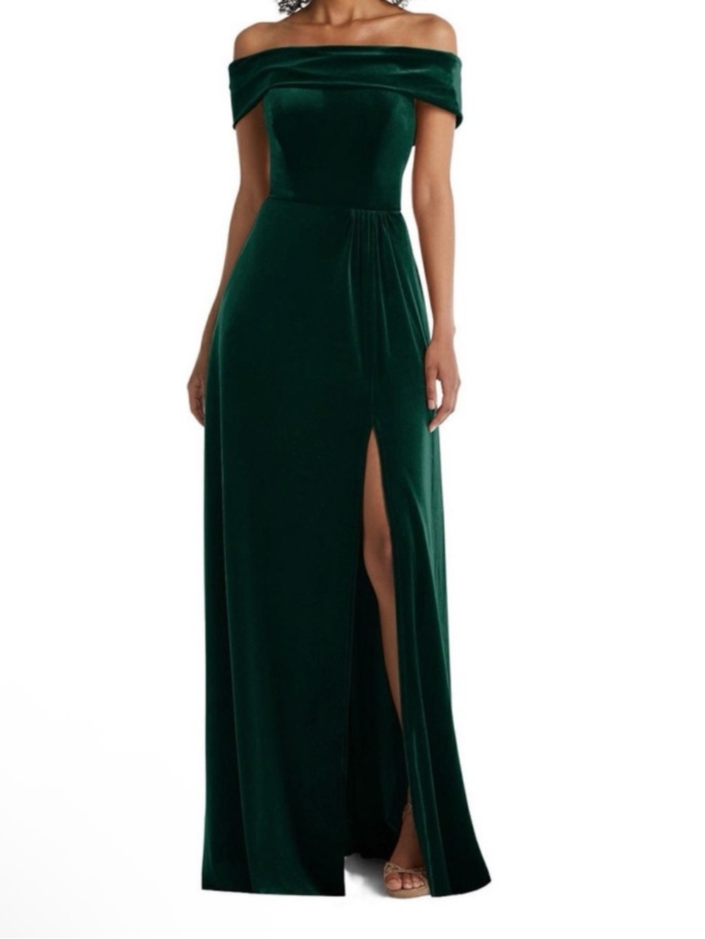 After Six Lux Velvet Off Shoulder Maxi Dress
